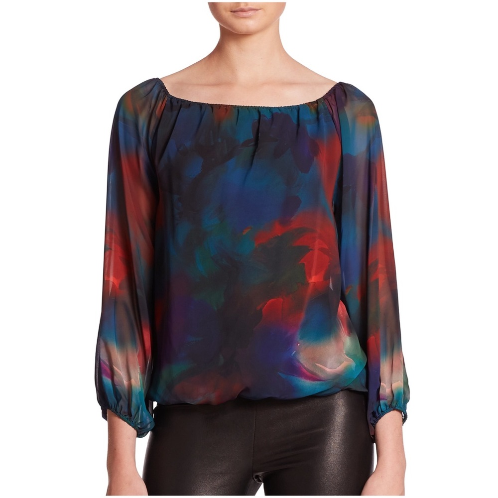 Alice + Olivia Alta Peasant Top