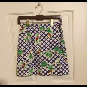 RARE Lilly Pulitzer Veg Patch Wrap Skirt White Tag