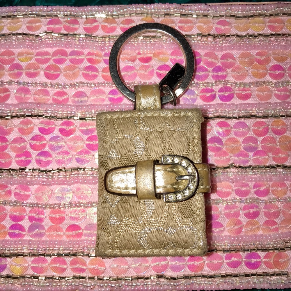 Authentic Coach keychain with mini pocket