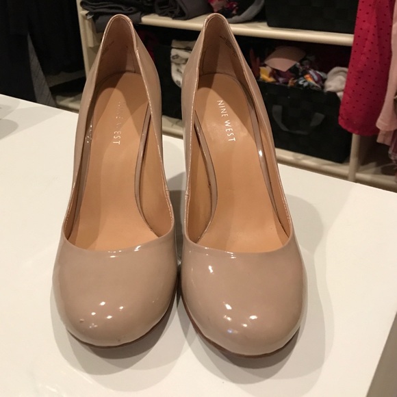 Nine West nude heels size 7 - Picture 1 of 4