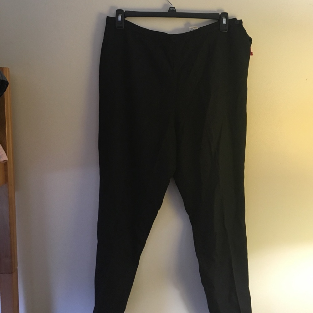 Talbots Black Linen Trouser