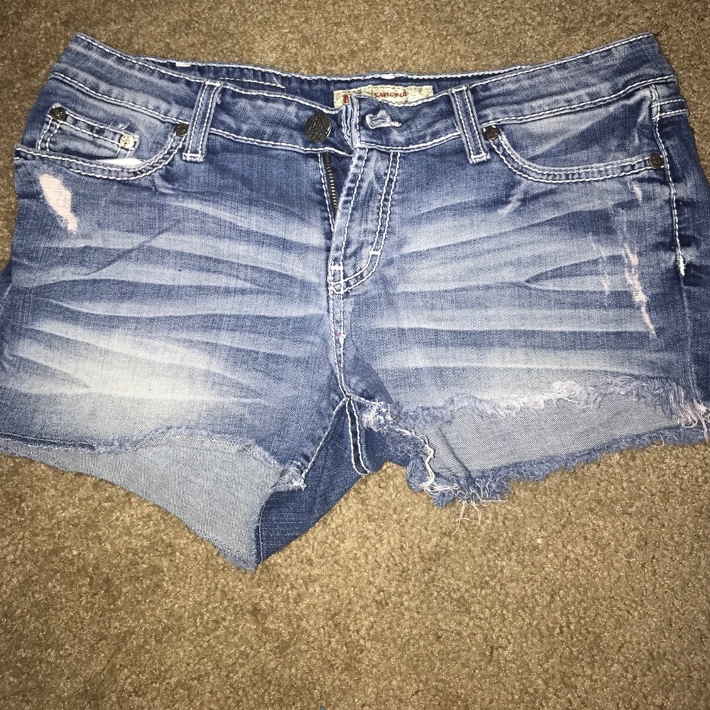 Blue jean shorts