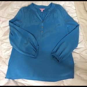 Lilly Pulitzer 100 Percent Silk Flowy Top