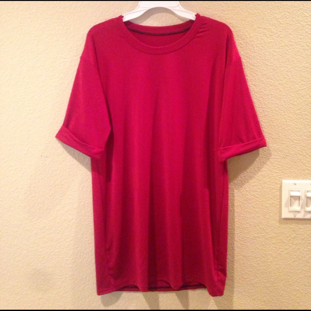 Women's red T shirt dress