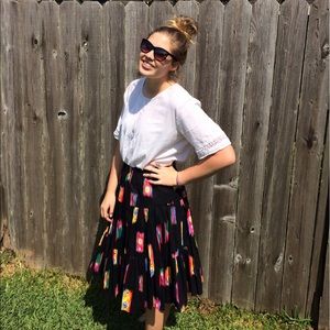 Patterned Midi Skirt