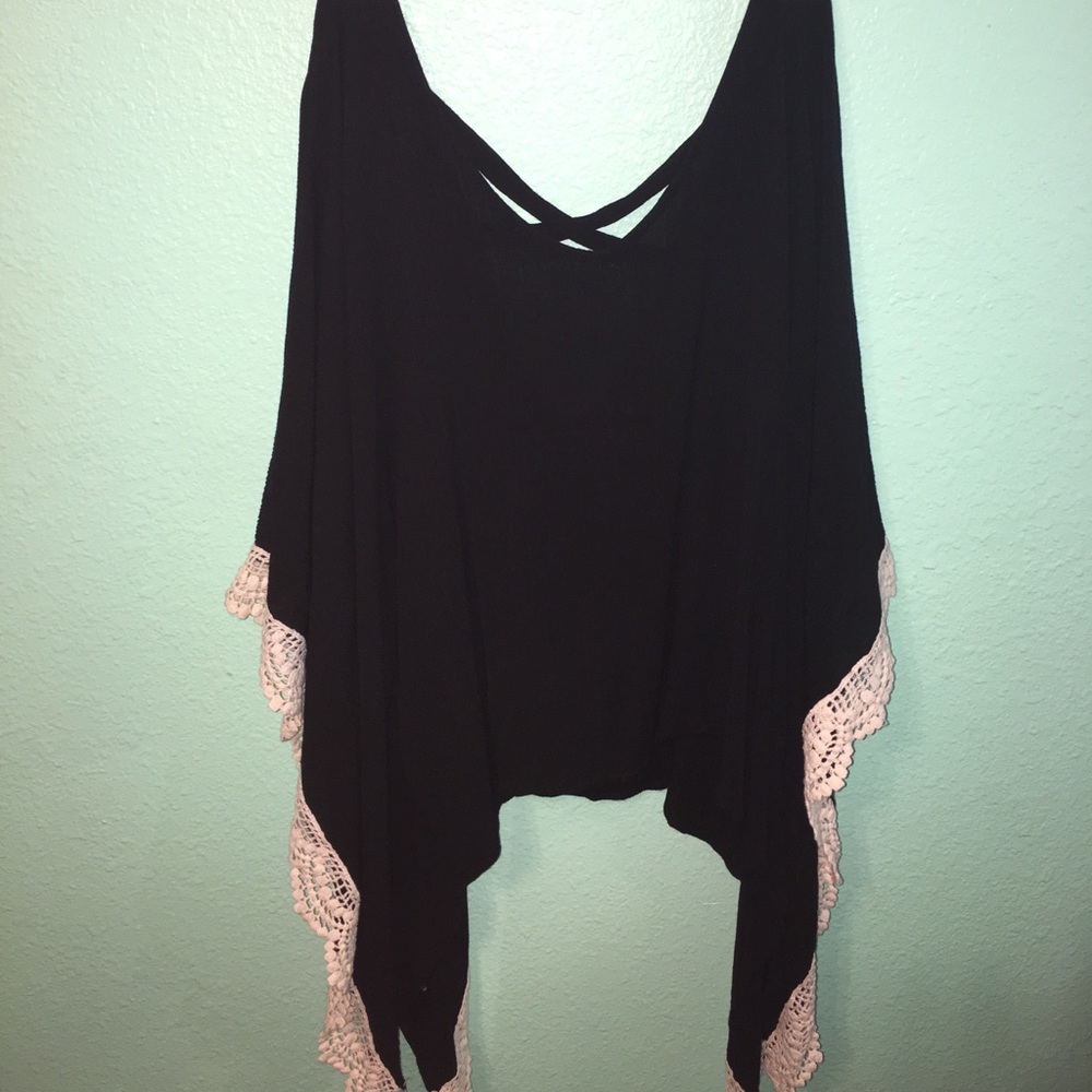 black and cream shirt