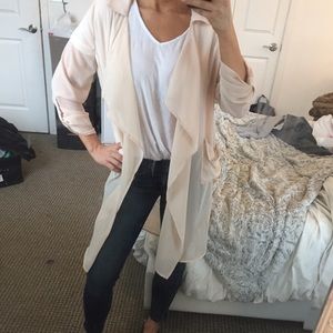 Cream/light pink cardigan