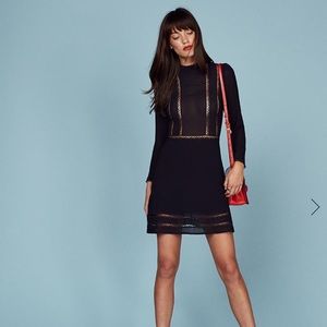 Reformation Florence Dress Black Size 4 NWOT