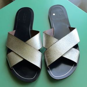 J. Crew Silver Cyprus Sandals