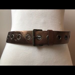 Metallic Bronze Wide Belt XL