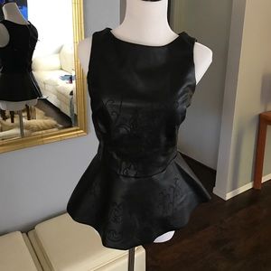 Faux leather sexy top!