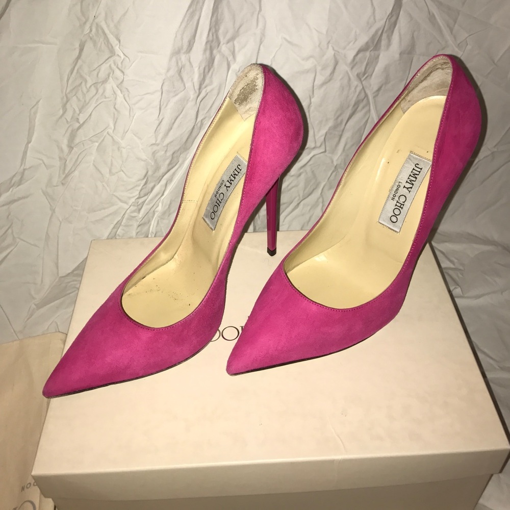 PRICE DROP!! Jimmy Choo Anouk Fuchsia Suede 38