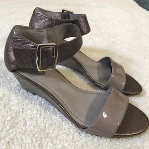 Nine West Ankle Strap Demi-Wedge Sandal - size 10