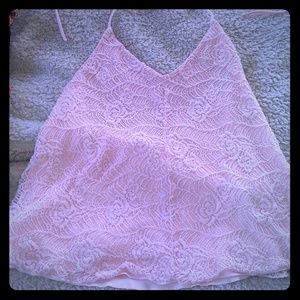 Baby Pink Crochet Halter Top