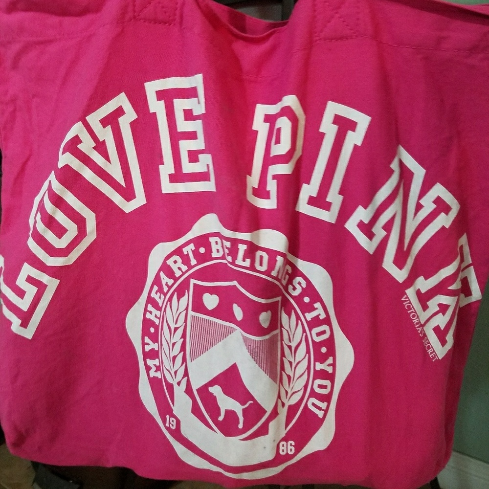 Love pink tote