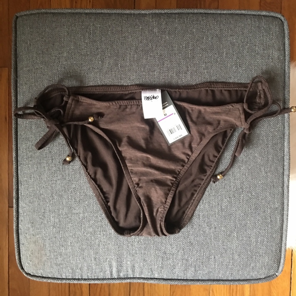 BNWT Mocha Lace Up Bikini Bottom
