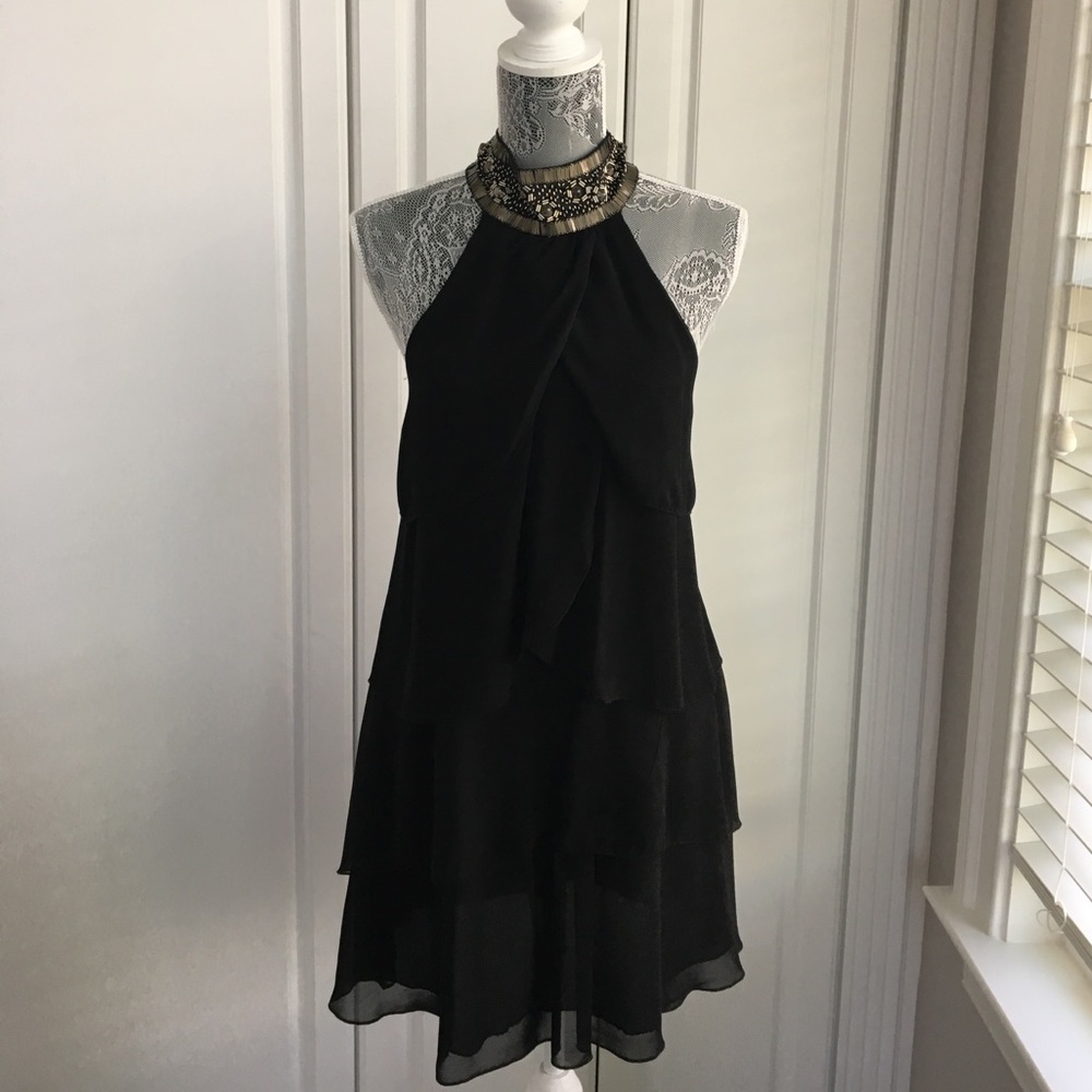 THEME black cocktail dress sz M