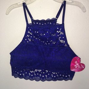 High Neck Lace Bralette