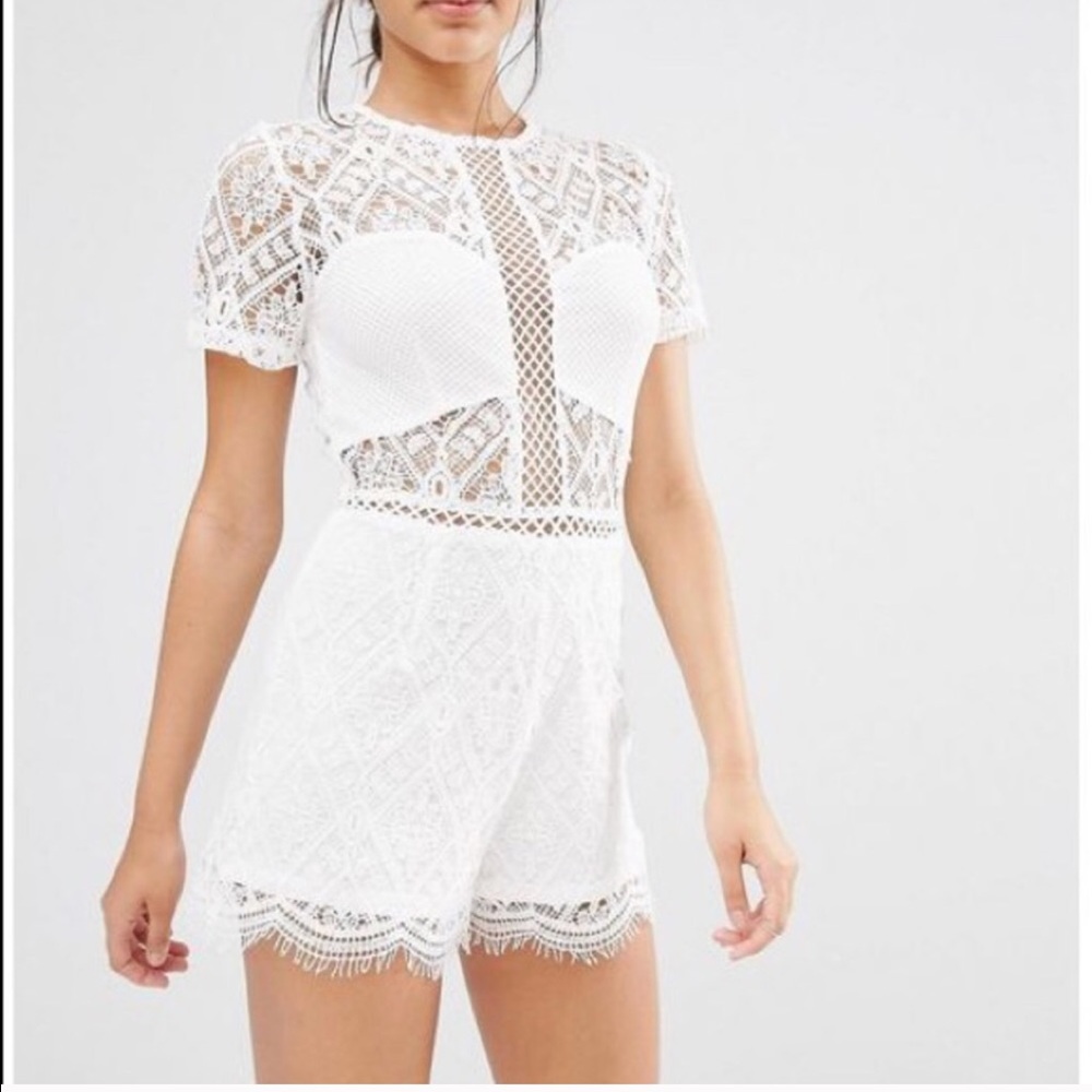 ASOS white lace romper