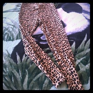 PINK LEGGINGS leopard print cute