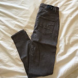 Plum skinny jeans