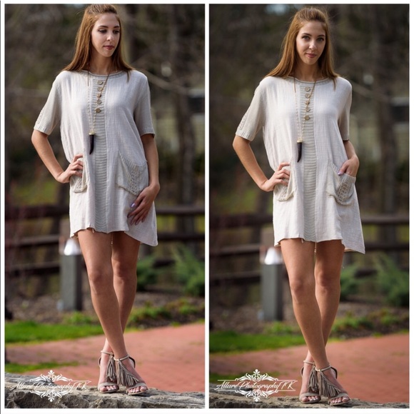 🌸🆕Monochromatic Vintage slip Tunic Dress - Picture 2 of 5