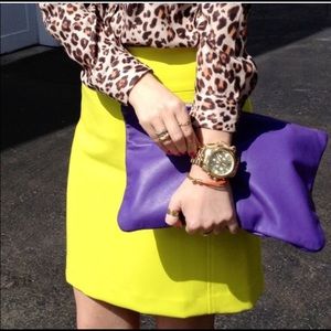 Last call!! Loft neon yellow pencil skirt size 12