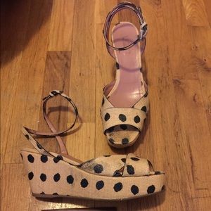 Alaia Polka Dot Platform Sandal