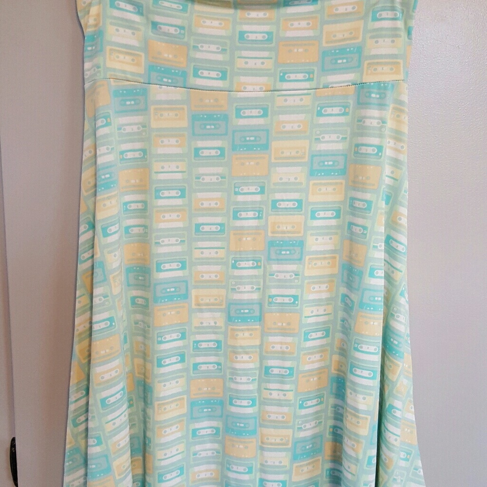 LuLaroe Azure Skirt Cassette Tapes
