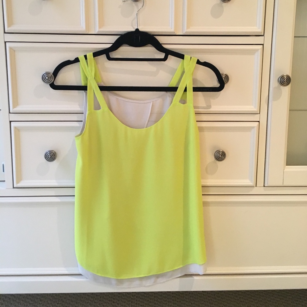 Two tone neon blouse