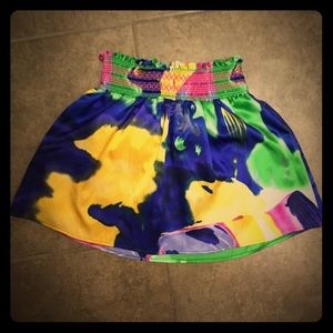 NWOT Party Skirt vibrant watercolor design medium