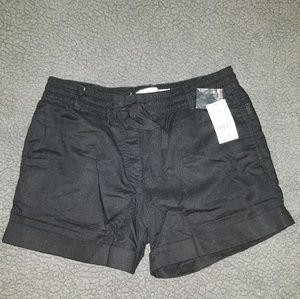 NWT Joe Fresh Women's Black Linen Shorts Size 2