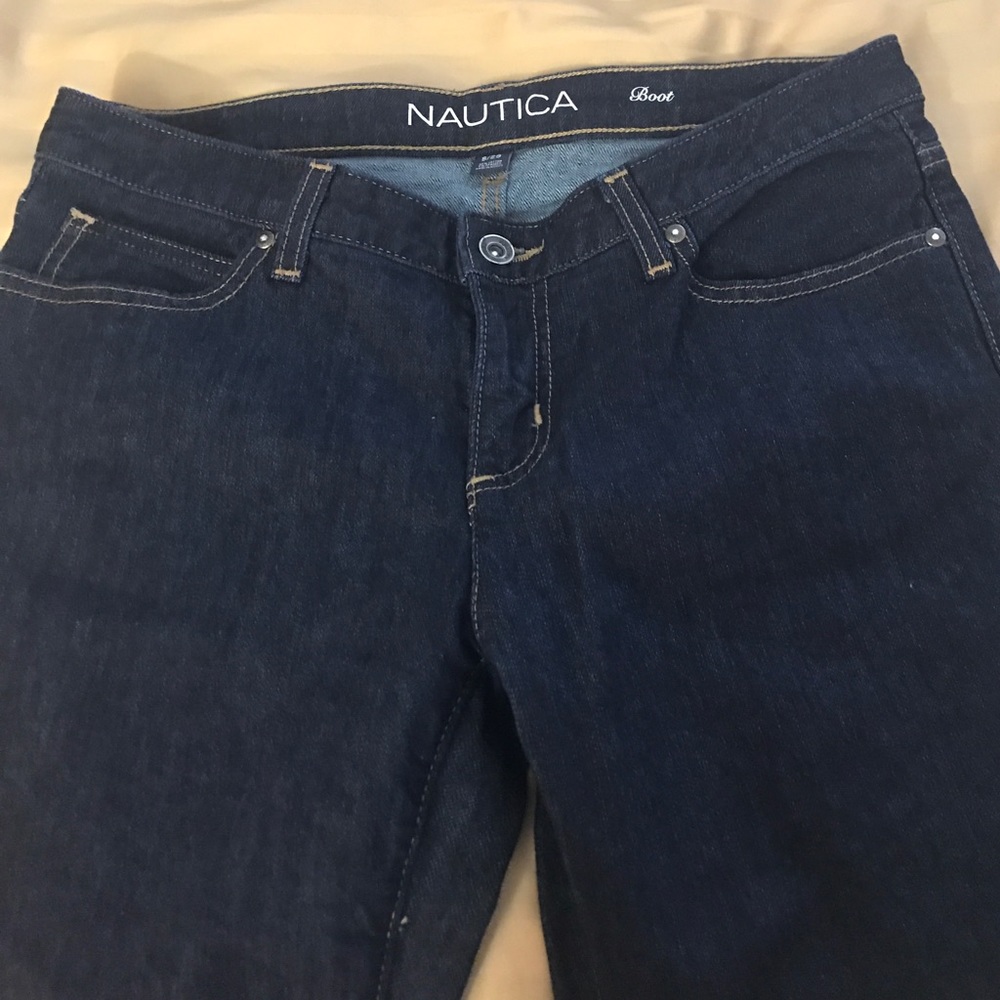 Nautica Bootcut dark wash jeans.