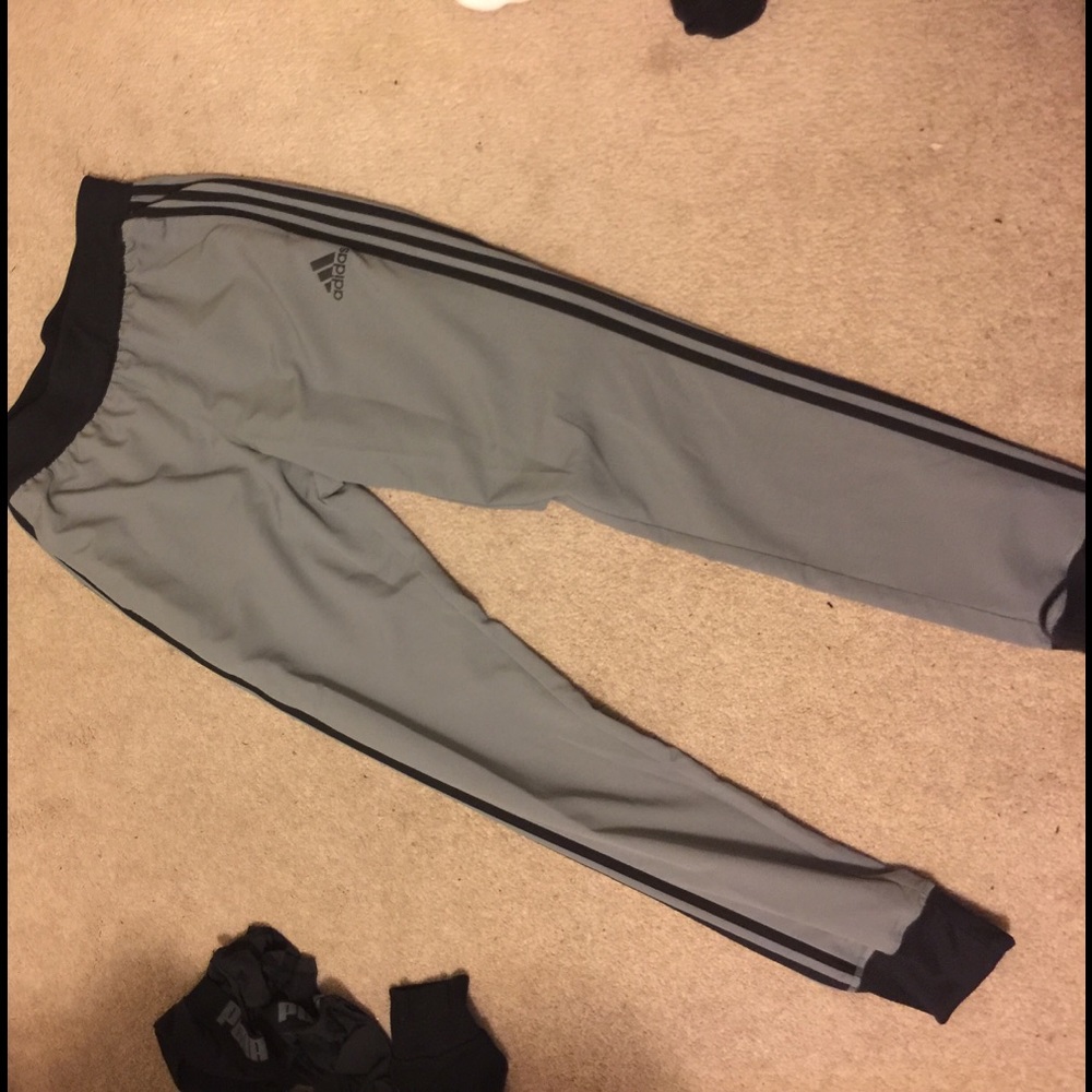 Adidas Grey and Black Sweatpants