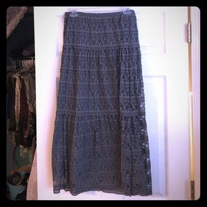 Gray maxi skirt