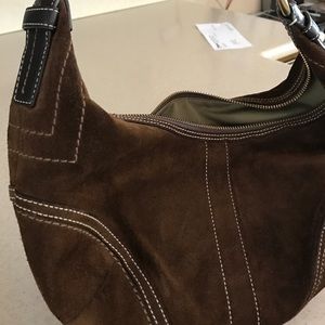 Coach Purse brown suede