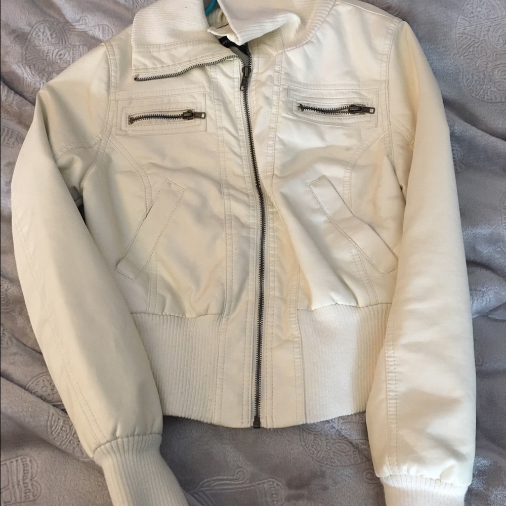 White leather jacket