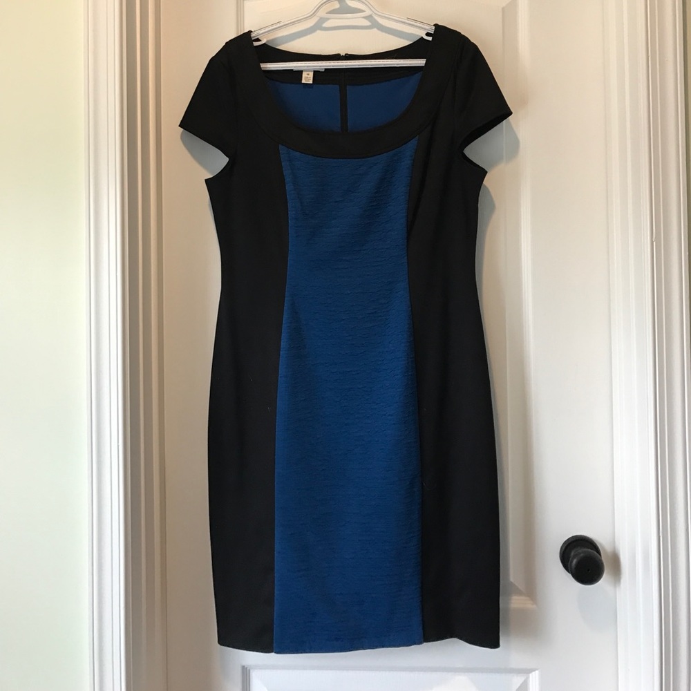 London Style Blue and Black Dress