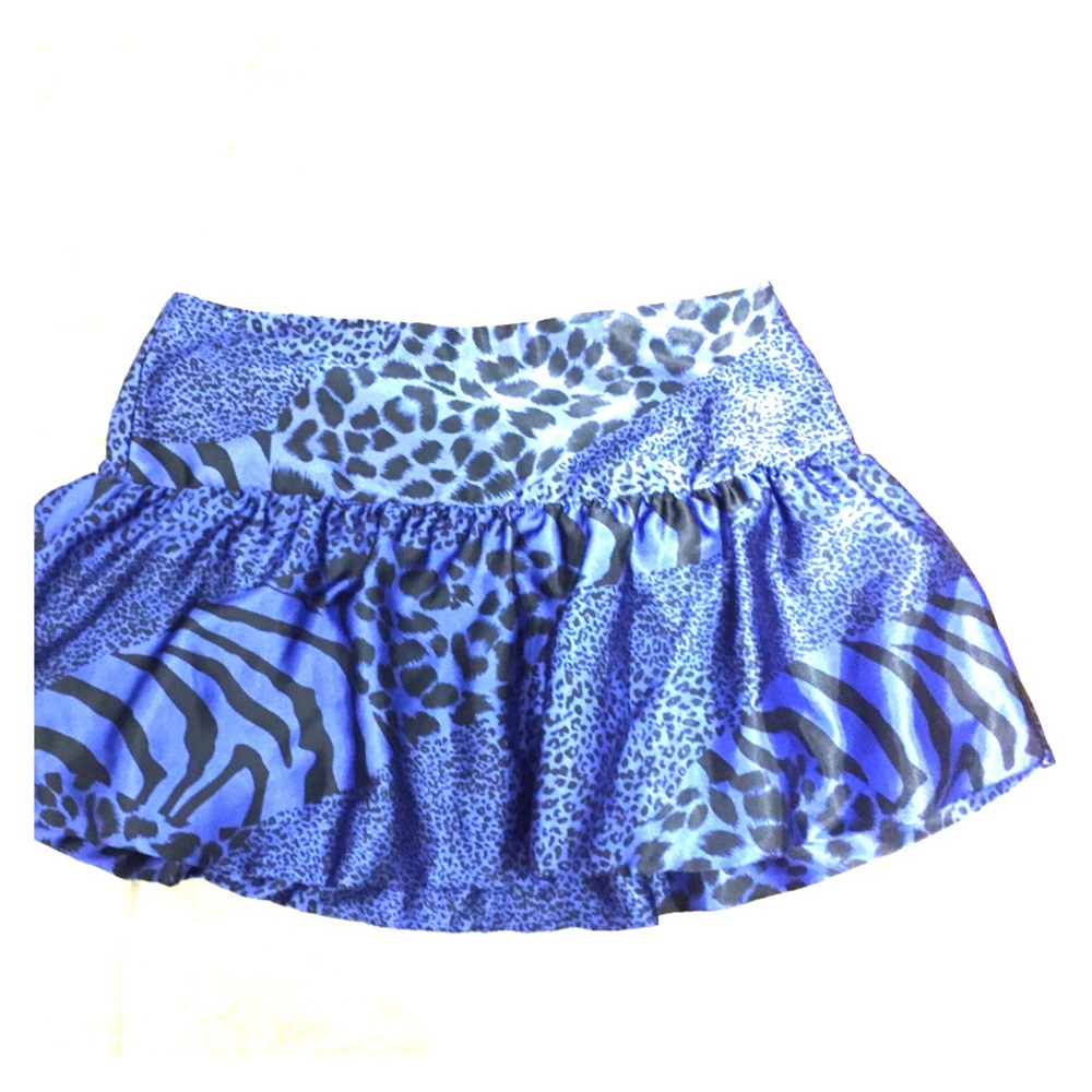 Cute Purple and Black Leopard Skirt Sz Medium