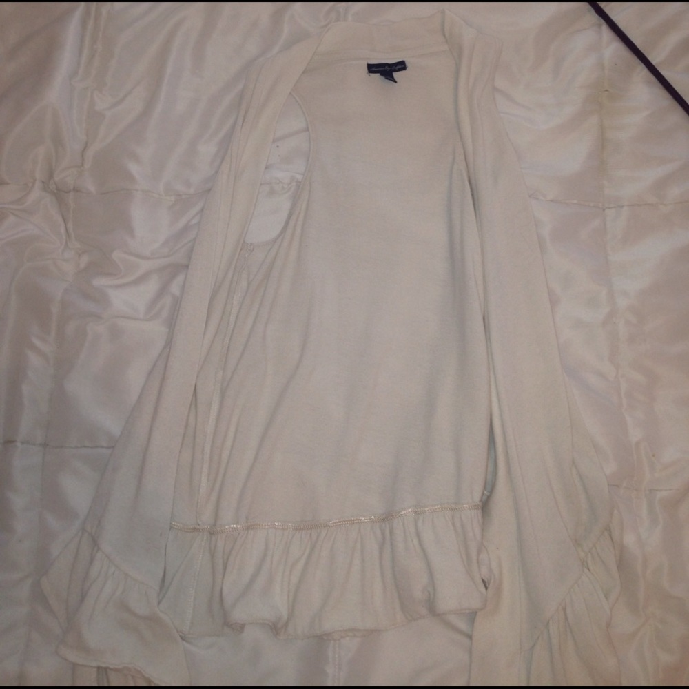 Sleeve less white cover up