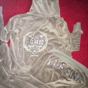 Life PINK velvet set,