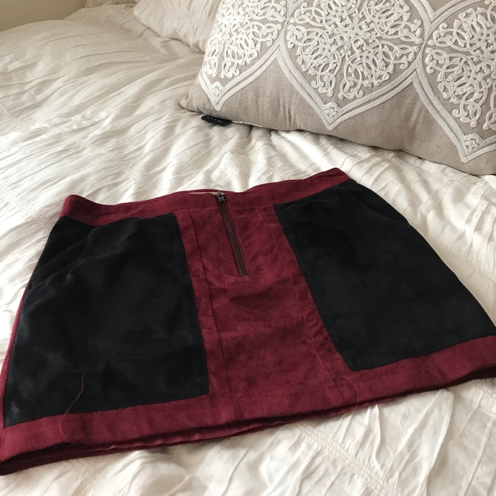 Suede skirt
