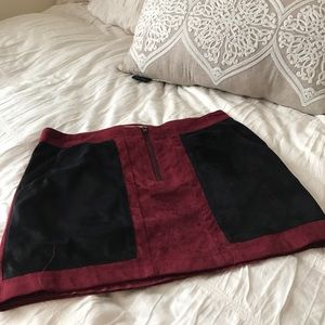 Suede skirt