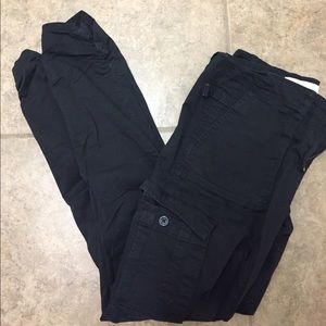 Michael Kors black cinched ankle cargo pant Sz 6