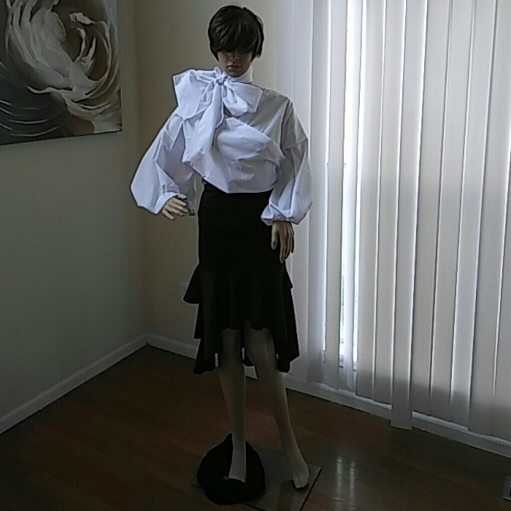 White tie blouse