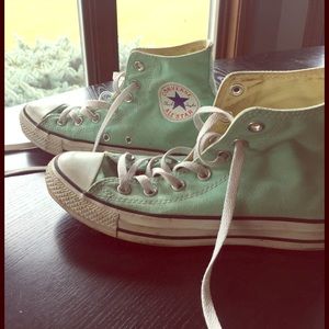 Turquoise high top converse!!!