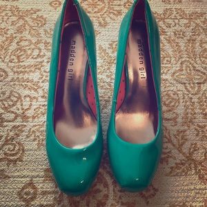 Madden Girl bright green heels