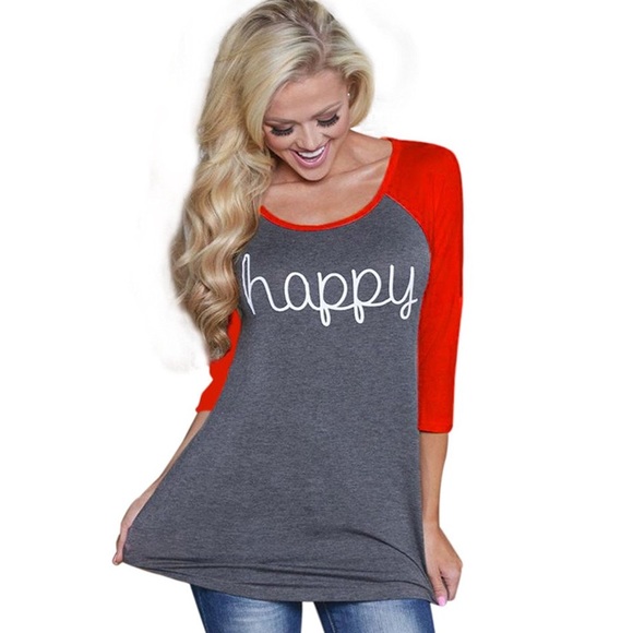 Happy Baseball Tee - Picture 2 of 4