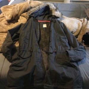 Charcoal grey gap parka jacket