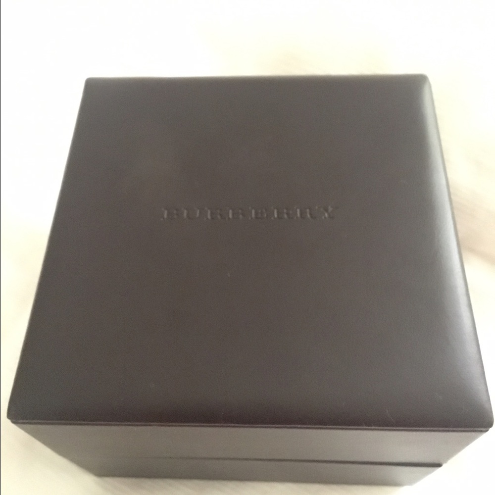 A brown leather Burberry  box